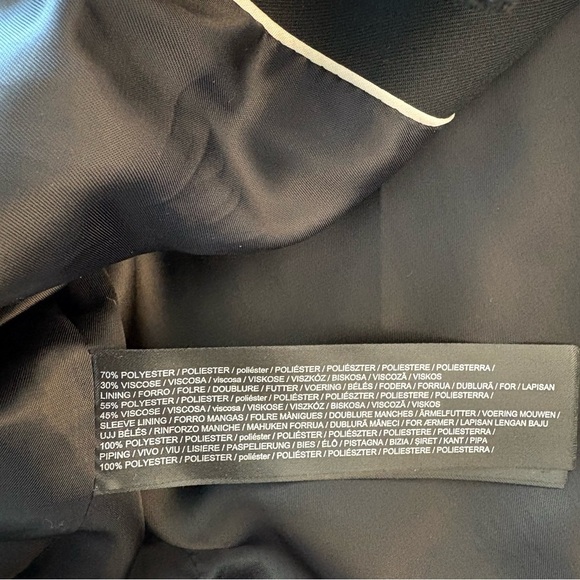 Mango Short Double-Breasted Blazer In Black Size L NWOT - Picture 14 of 14